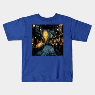 Starry Night in Diagon Alley Kids T-Shirt